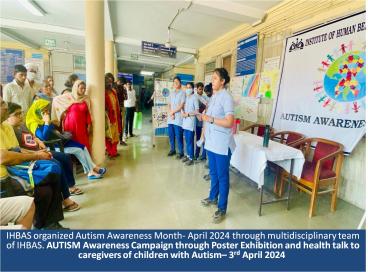 AUTISM Awareness Campaign through Poster Exhibition and health talk to caregivers of children with Autism– 3rd April 2024